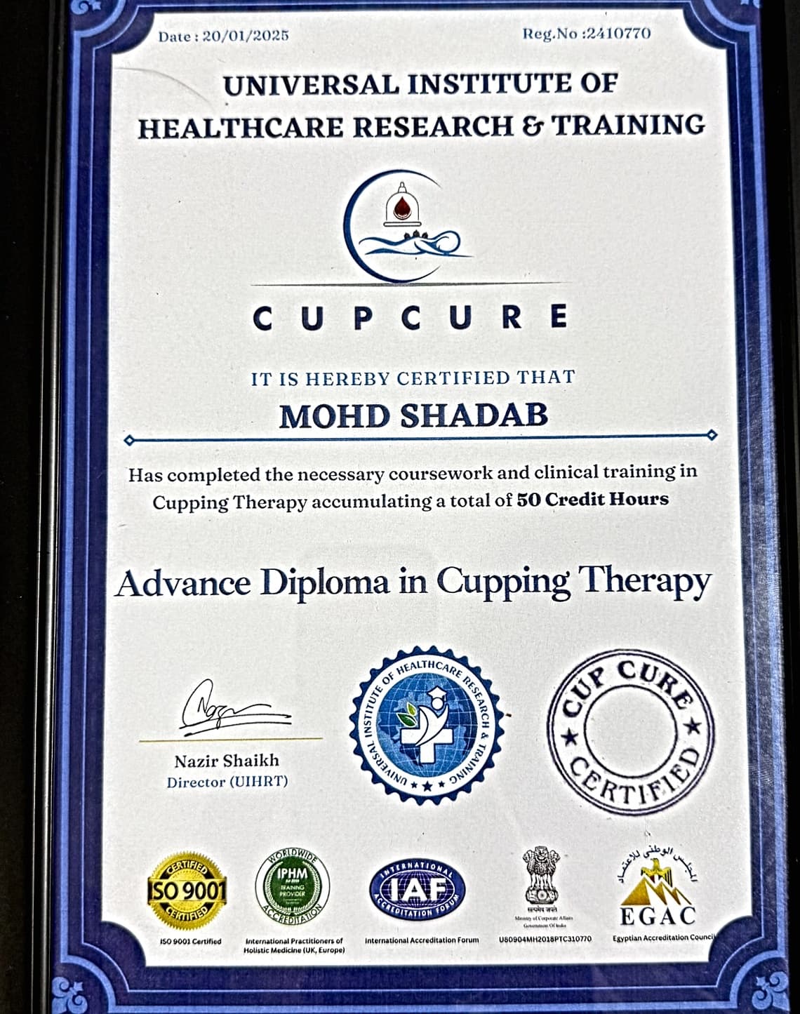 Advance Diploma in Cupping Therapy