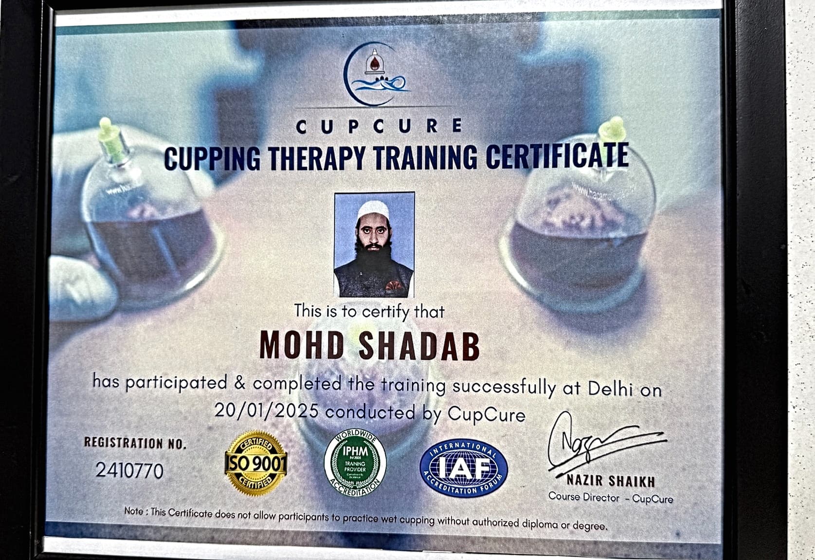 Cupping Therapy Training Certificate