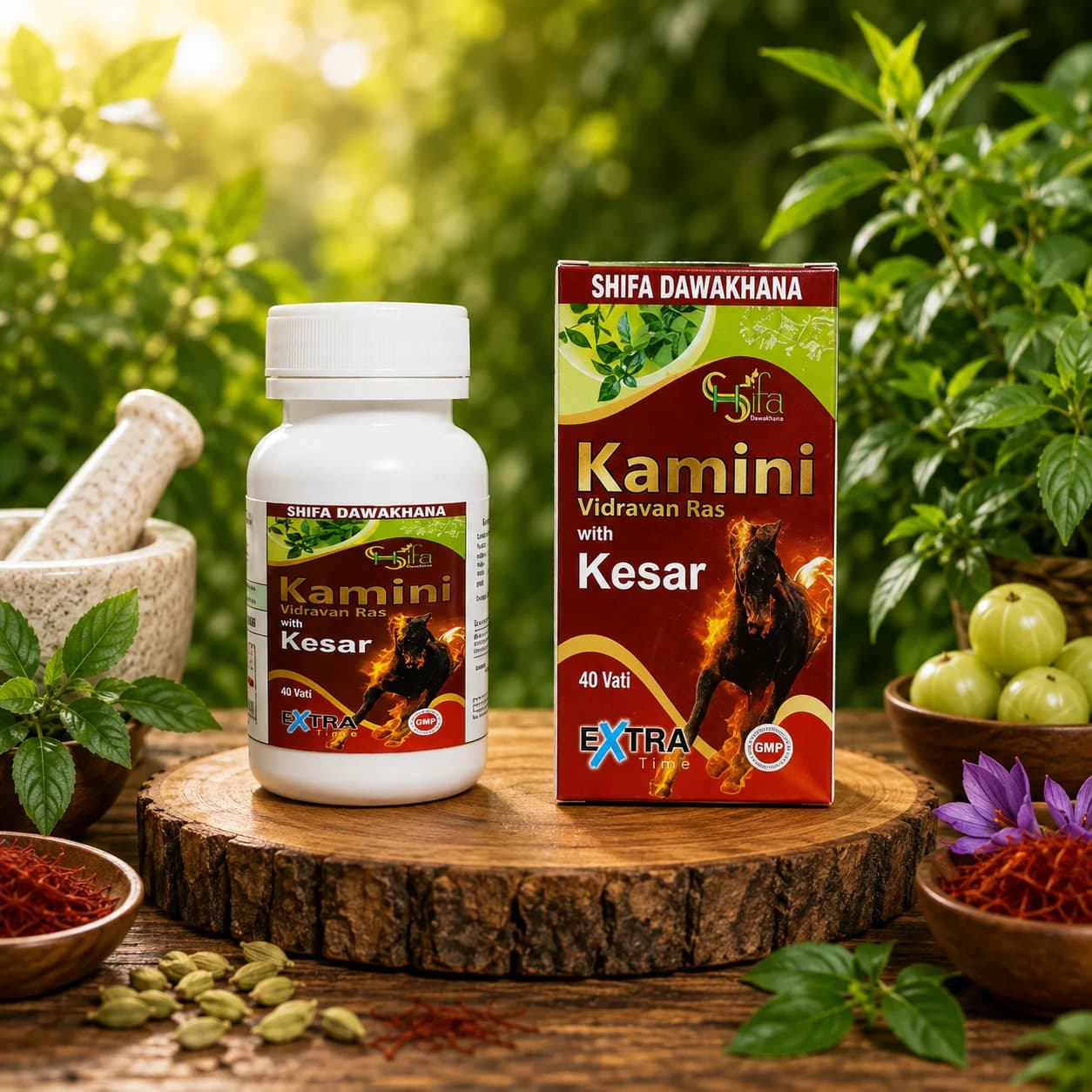Kamini Vidravan Ras with Kesar